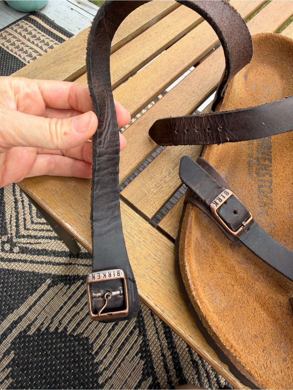 Birkenstock Yara Brown Leather Strappy Sandals - Picture 13 of 16